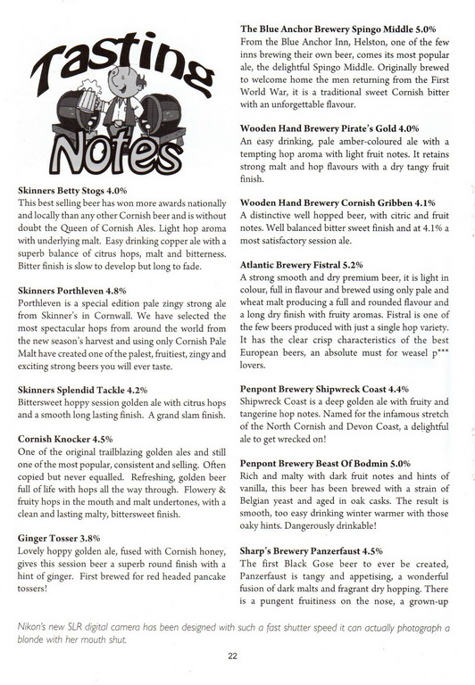 10th (2013) Lostwithiel Charity Beer Festival Programme